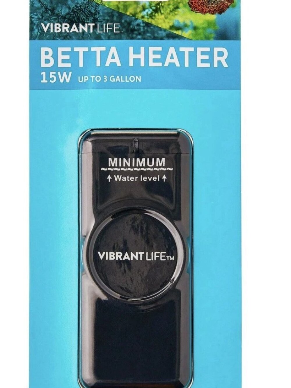 Vibrant Life Betta Aquarium Heater for Fish Tanks up to 3 Gallon 15 W New Sealed